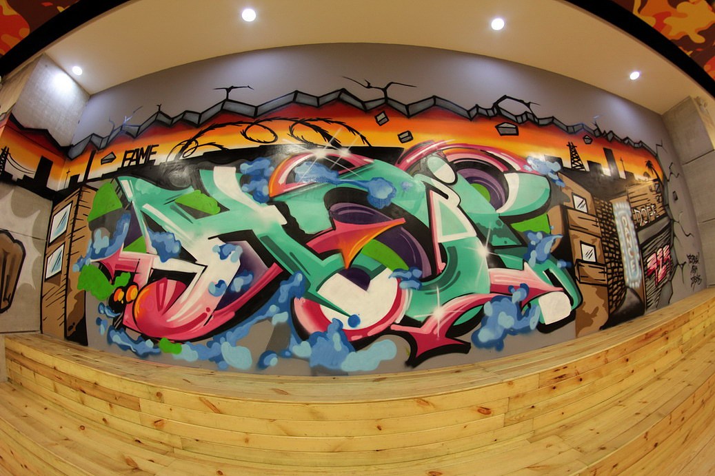 嘻哈帮街舞 曼哈顿店 空间设计（图ZMTg3Njc3NTY=） - 家装设计 - 站酷设计师意开品牌咨询原创素材 - 站酷ZCOOL