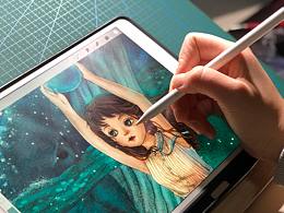 童话插图内页_鲸鱼的眼睛