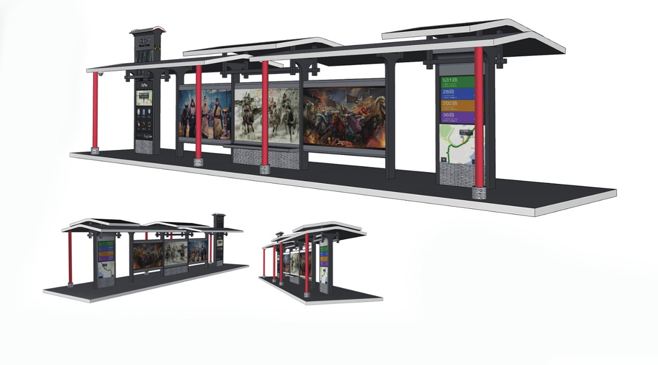 鸿鑫嘉和-候车亭设计-公交站台设计合集