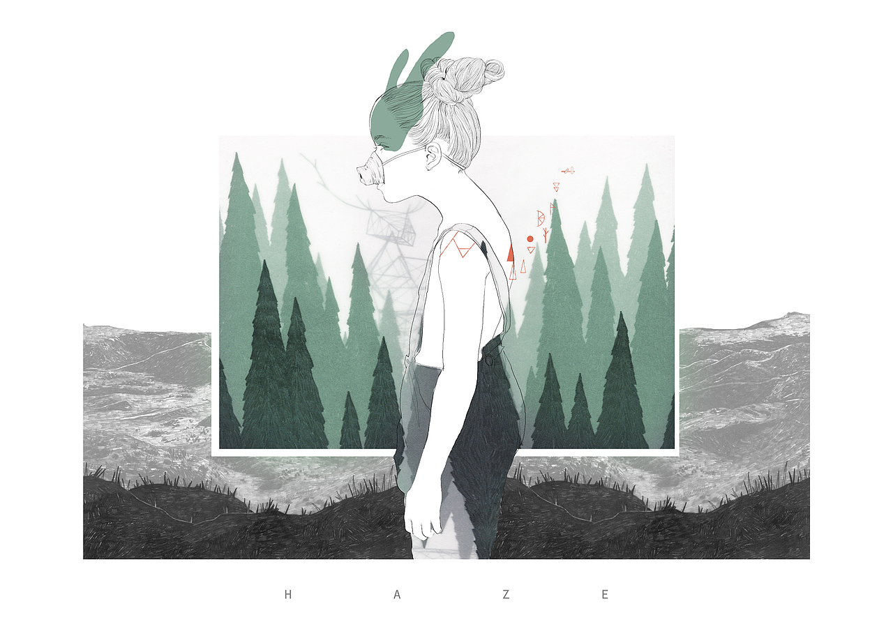 《走神少女》系列插画设计