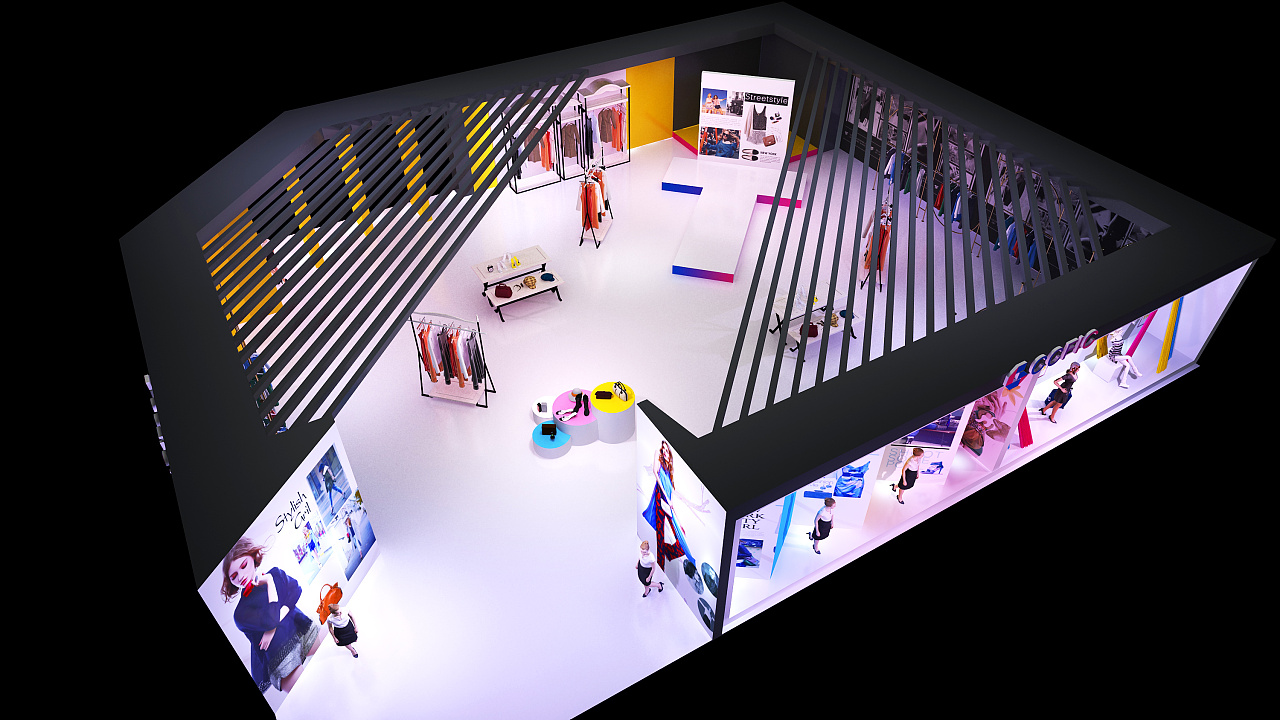 一个服装的小展位练习