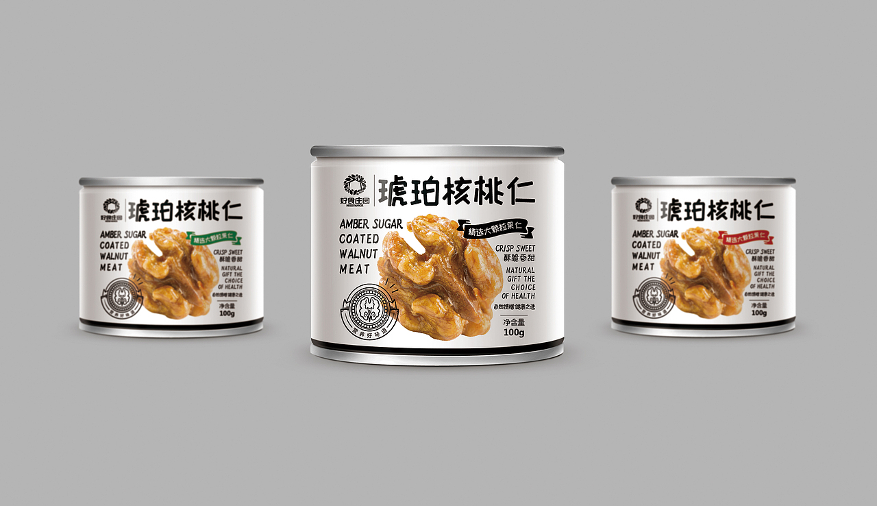 好食庄园logo 核桃仁包装设计