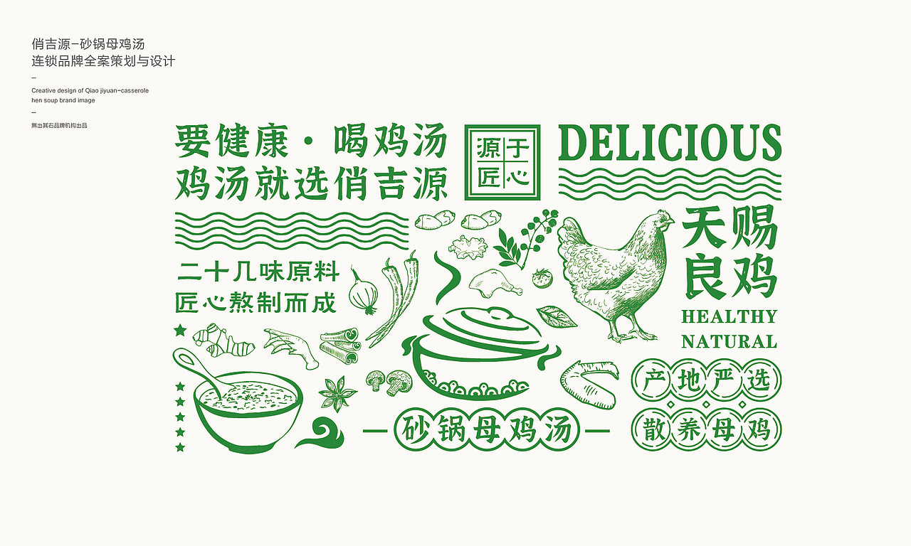 俏吉源砂锅母鸡汤丨连锁餐饮品牌全案策划与设计(图ZMjg0NjA5NDE2) - 品牌 - 站酷设计师無出其右品牌設計原创素材 - 站酷ZCOOL