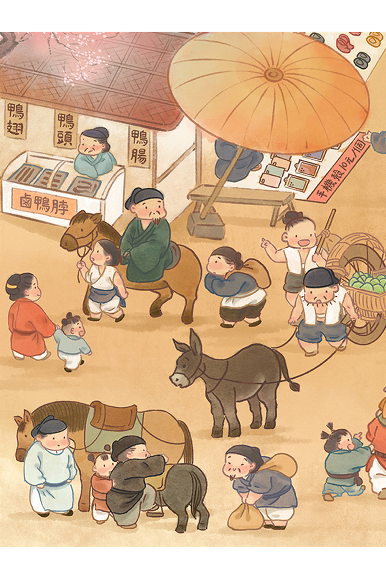 清明上河闹市图（图ZMjk1MDMwNTk2） - 商业插画 - 站酷设计师春羊原创素材 - 站酷ZCOOL