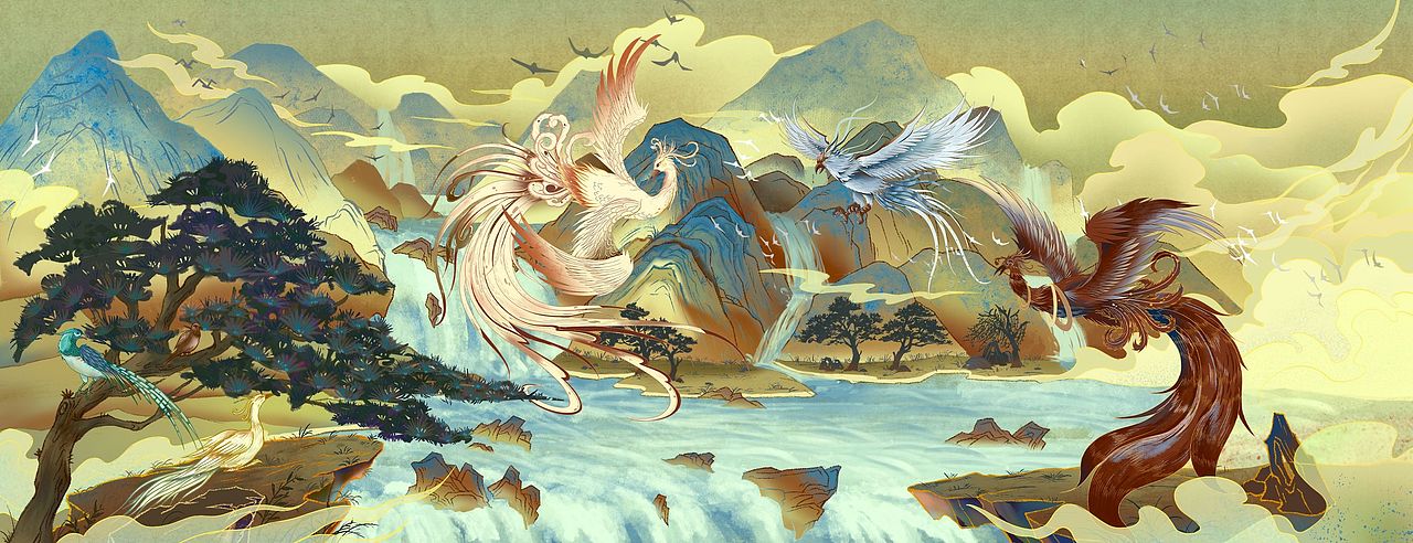 凤育九雏—《凤佩凰》系列插画包装