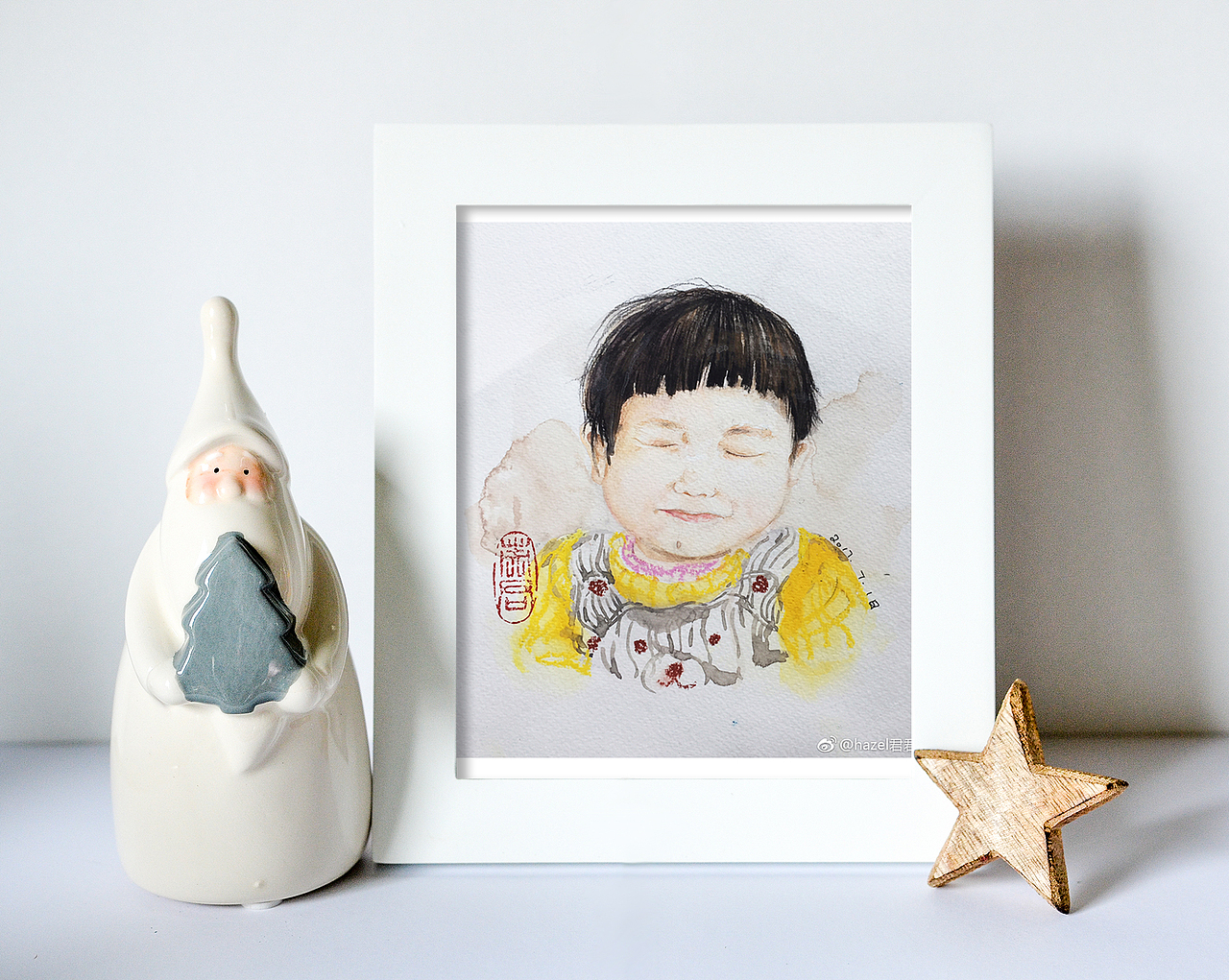 可爱卡通水彩人物头像订制