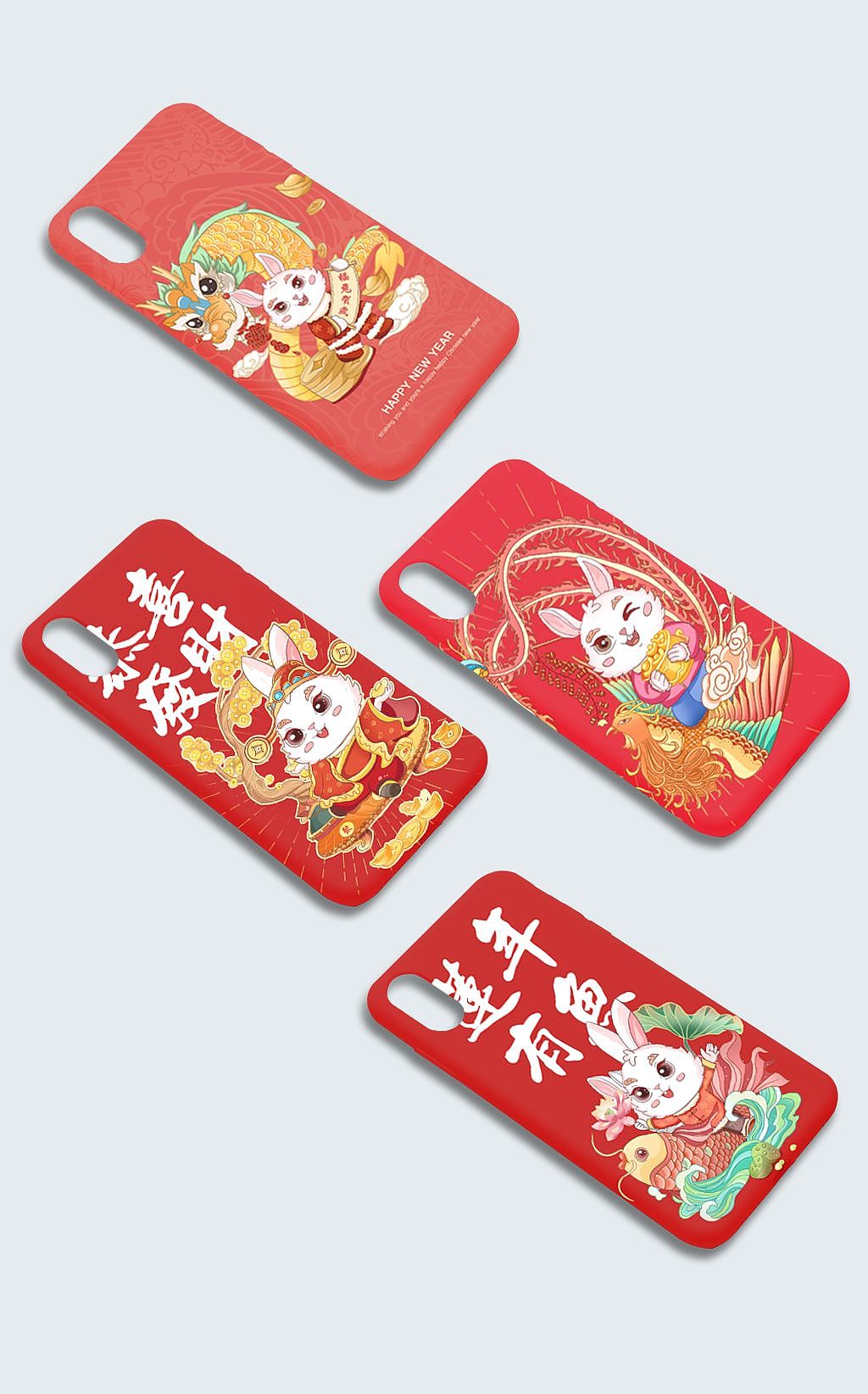 国潮新年兔年IP（图ZMzIyMTM3ODMy） - 商业插画 - 站酷设计师番茄员里的贝壳原创素材 - 站酷ZCOOL