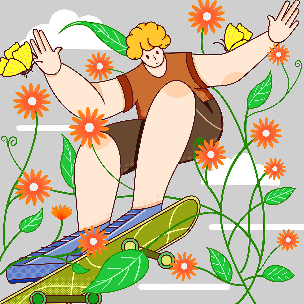 扁平风格尝试（图ZMjkxODM2ODg0） - 商业插画 - 站酷设计师明有琴原创素材 - 站酷ZCOOL