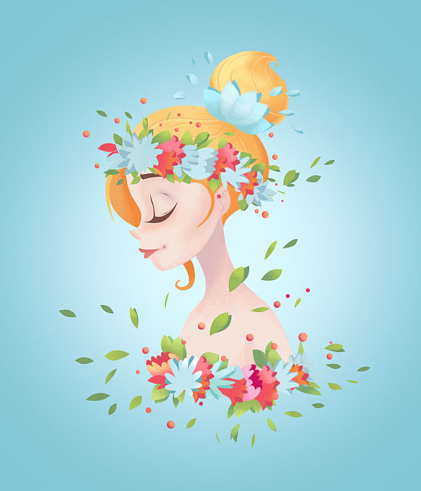 画花姑娘|其他|其他|zhankumeng - 原创作品 - 站酷 (zcool)