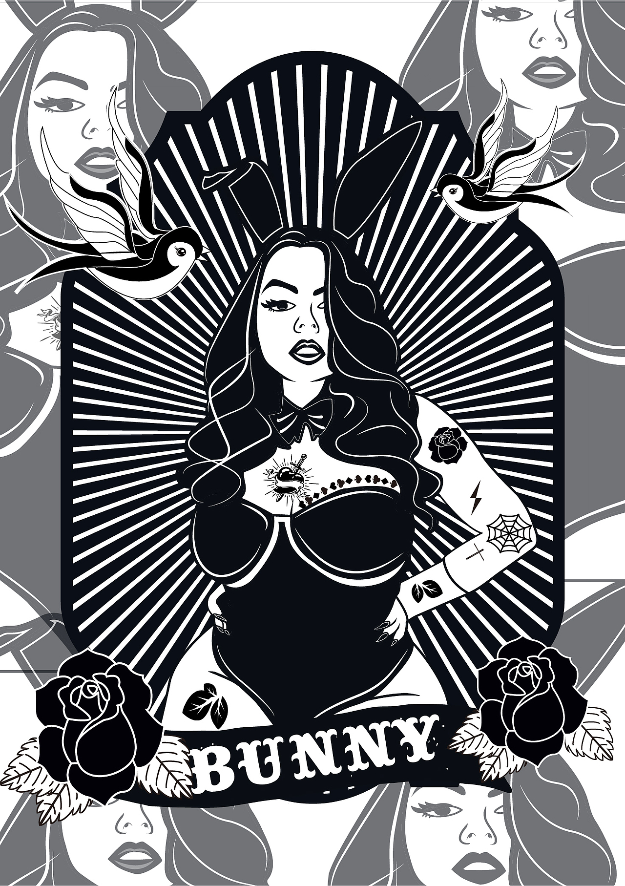 西海岸风美女（图ZMjkxNjg1ODc2） - 图案 - 站酷设计师美美与共梅子画画原创素材 - 站酷ZCOOL