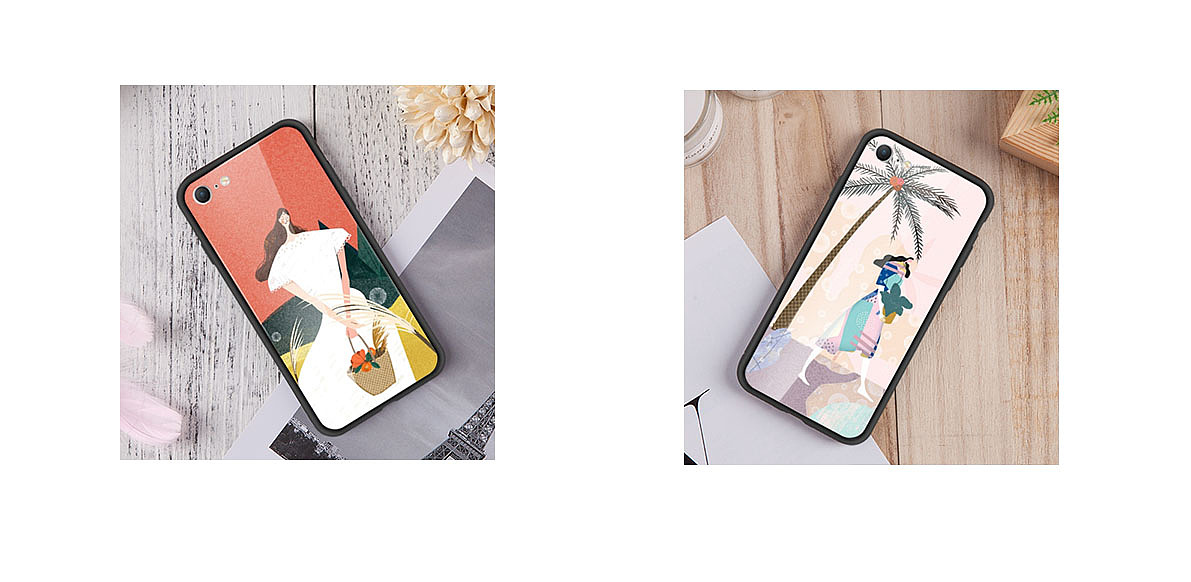 一组手机壳插画（图ZMTMxOTcxOTIw） - 商业插画 - 站酷设计师爱谷穗的猫原创素材 - 站酷ZCOOL