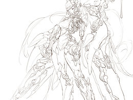 未來(lái)科技角色設(shè)計(jì) 線稿