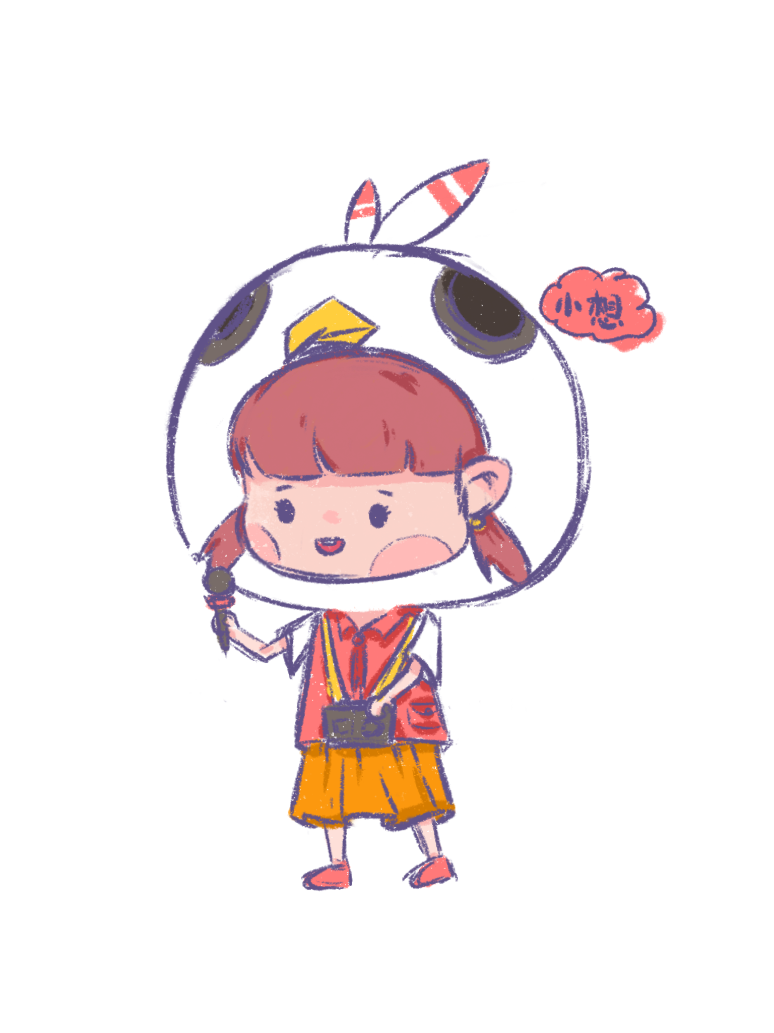 小记者卡通形象设计