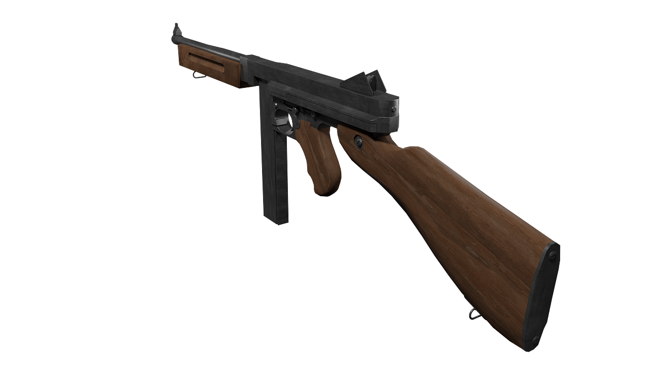 素材二战美军步兵武器blender模型合集