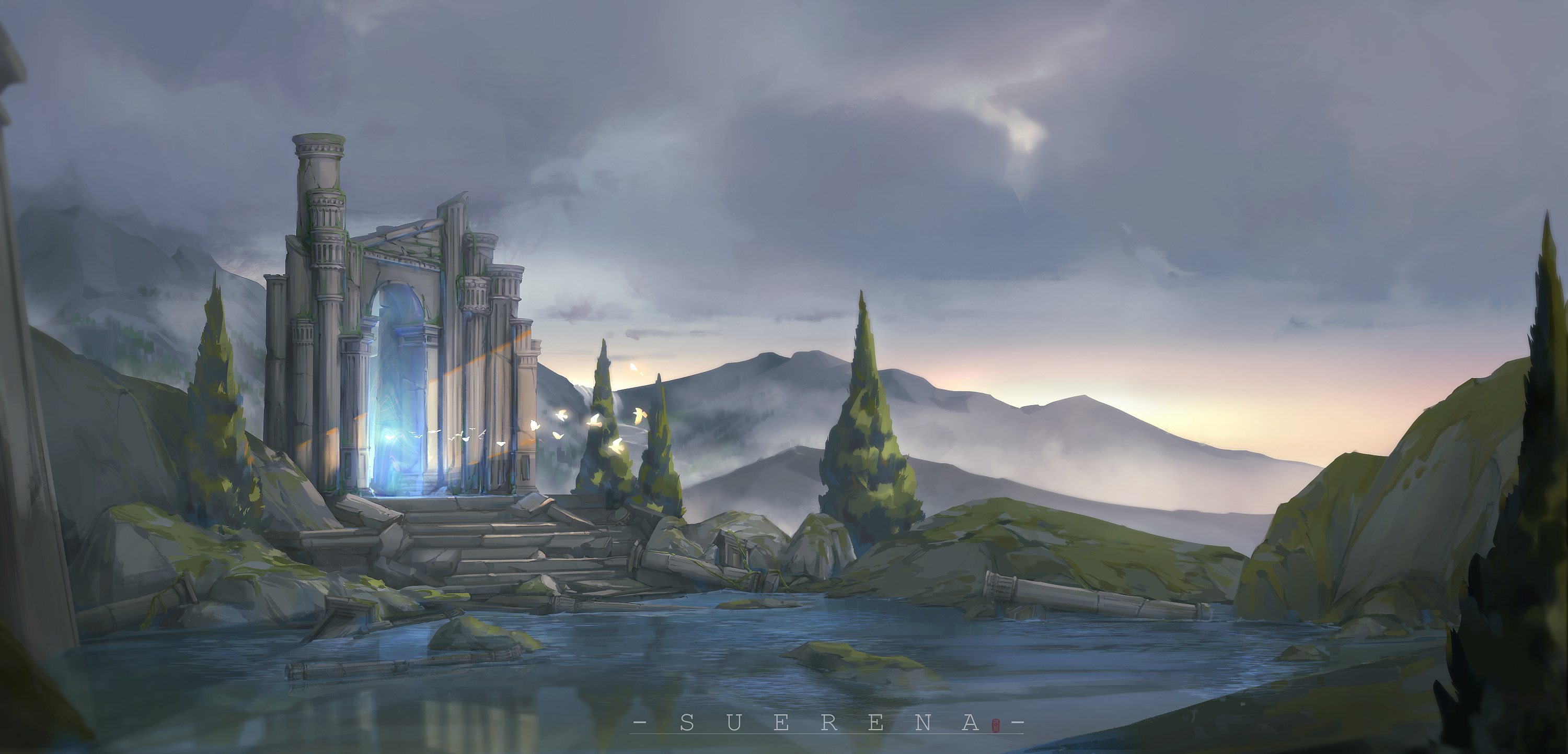 原画场景——晨光熹微