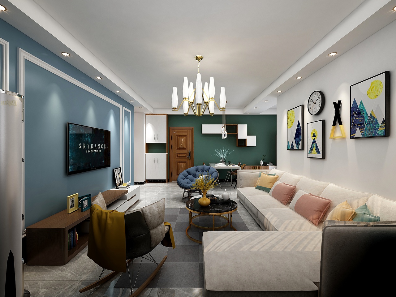 现代简约风格|106㎡三居室装修设计