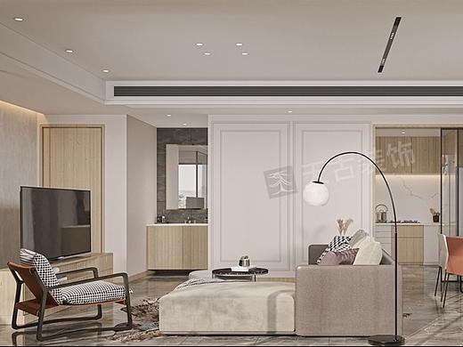 重庆壹号院大平层装修设计,融创壹号院轻奢风装修案例