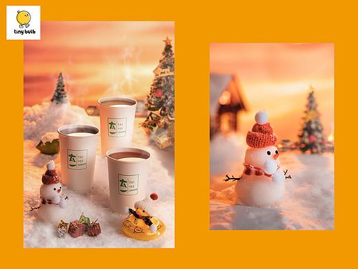 太一冬季饮品海报 圣诞节雪景拍摄