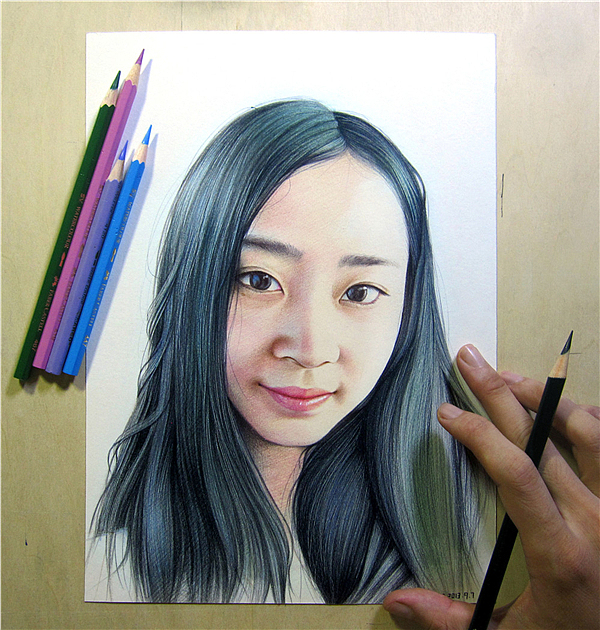 小葱小画--水溶性彩铅-加水（图ZMTE5Mzg0NzI=） - 绘画 - 站酷设计师超超的青葱原创素材 - 站酷ZCOOL