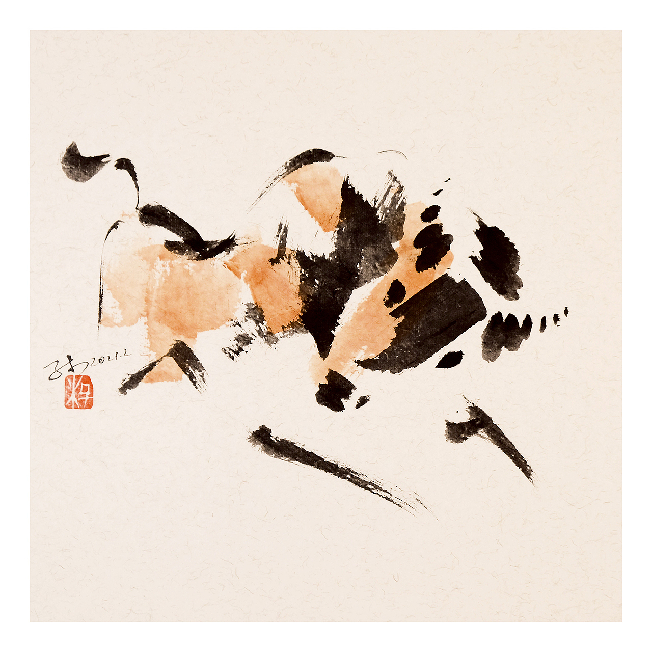 子木：辛丑牛年 财福两旺 每年必画一套生肖图（图ZMjQ1NTYzMjU2） - 绘画 - 站酷设计师子木艺术与设计原创素材 - 站酷ZCOOL