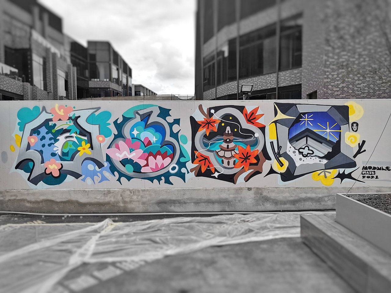 [四季の窗 ] 半抽象插画/墙面涂鸦（图ZMjU5MzUxMTY0） - 艺术插画 - 站酷设计师奥兹梦游中原创素材 - 站酷ZCOOL