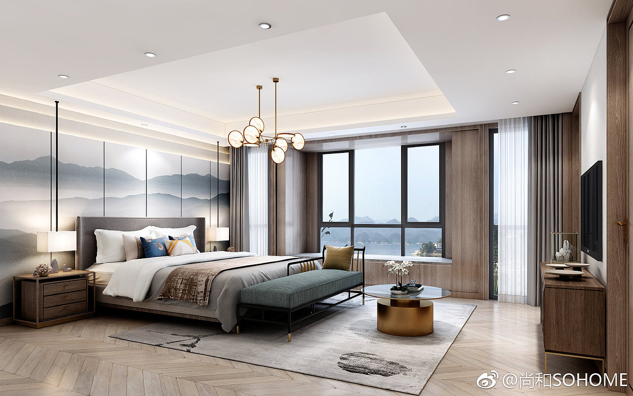 浙江安吉尚和新中式院墅●归素（图ZMTQyNjYwMTgw） - 家装设计 - 站酷设计师尚和SOHOME原创素材 - 站酷ZCOOL