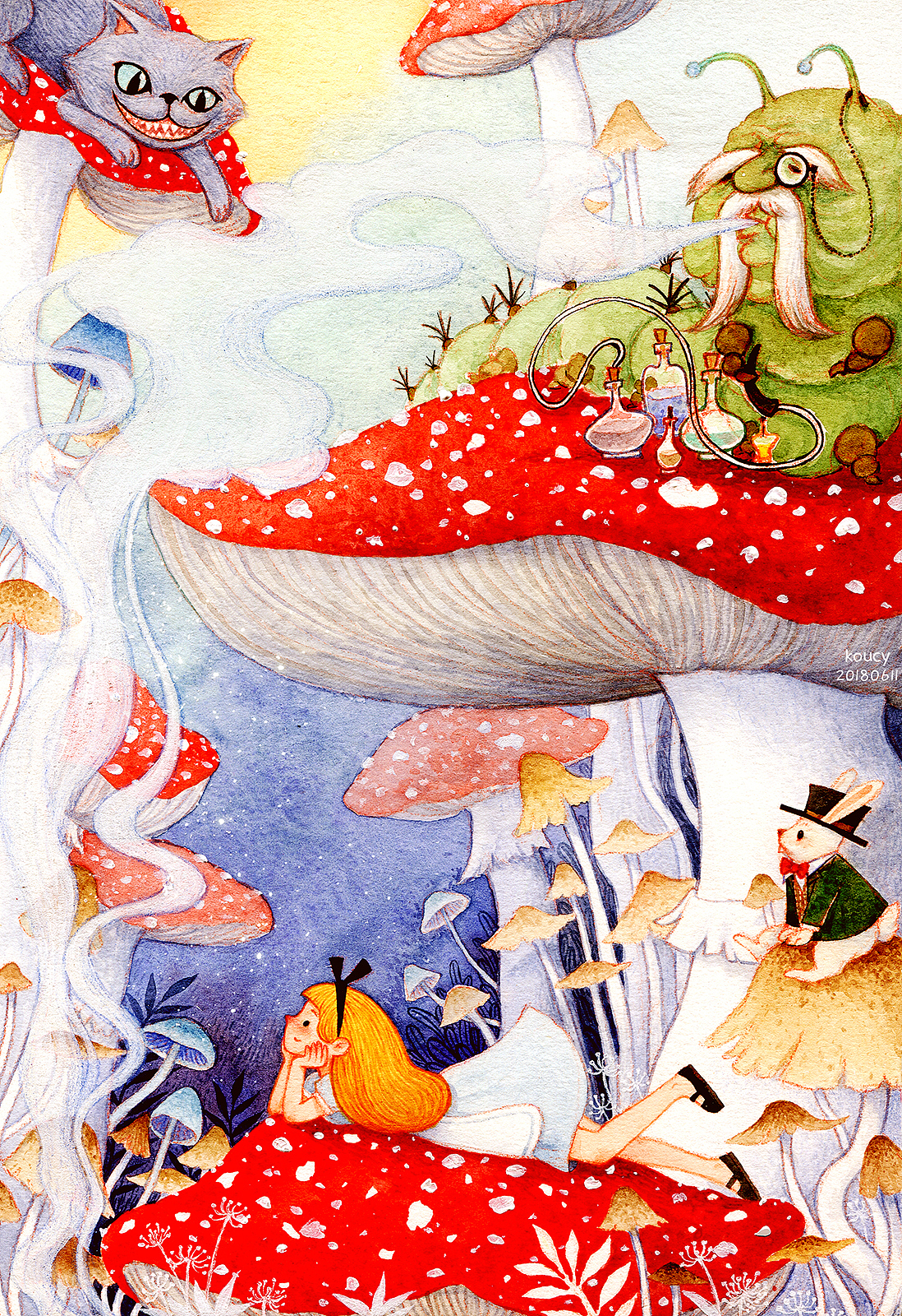 爱丽丝梦游仙境|插画|儿童插画|littlekoucy - 原创作品 - 站酷