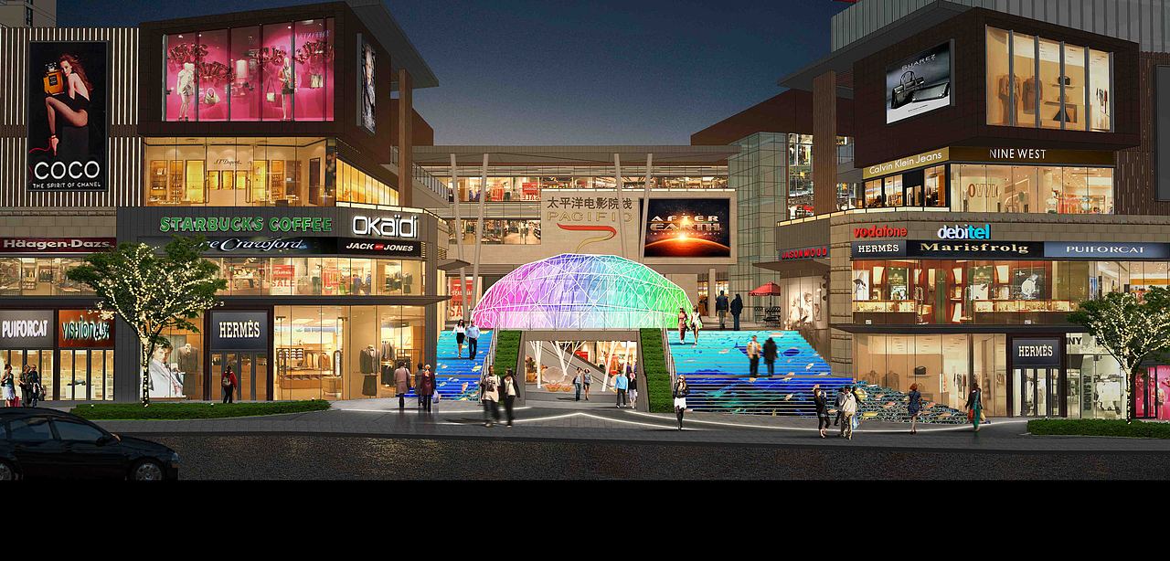 主题式商业街景观规划设计（图ZMTE1MTI2OTM2） - 景观设计 - 站酷设计师子与鱼的故事原创素材 - 站酷ZCOOL
