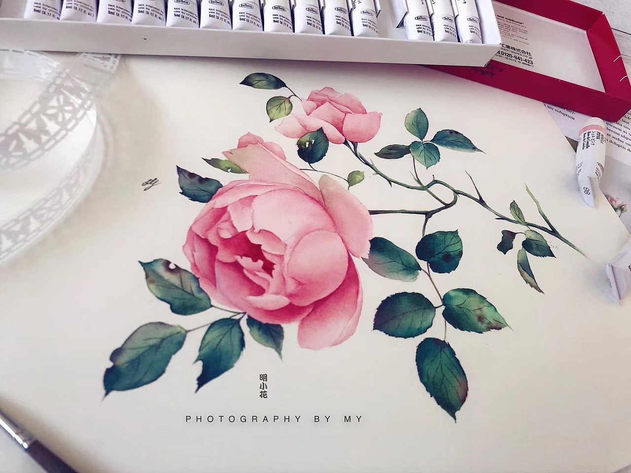 小花的水彩~略施粉黛~