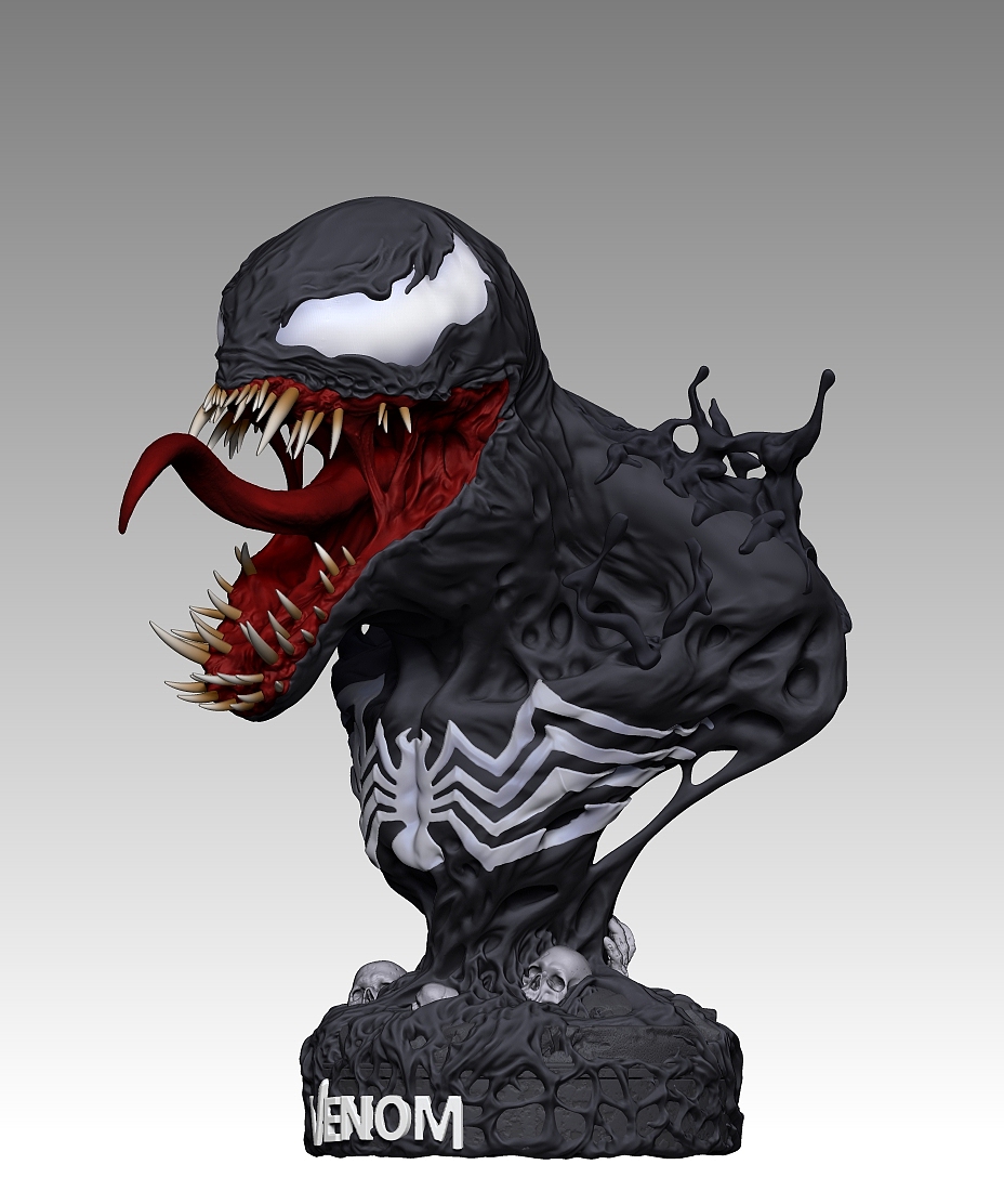 前段时间做的毒液雕像（图ZMjc3MTAwMzE2） - 手办/模玩 - 站酷设计师加油啊小太阳原创素材 - 站酷ZCOOL