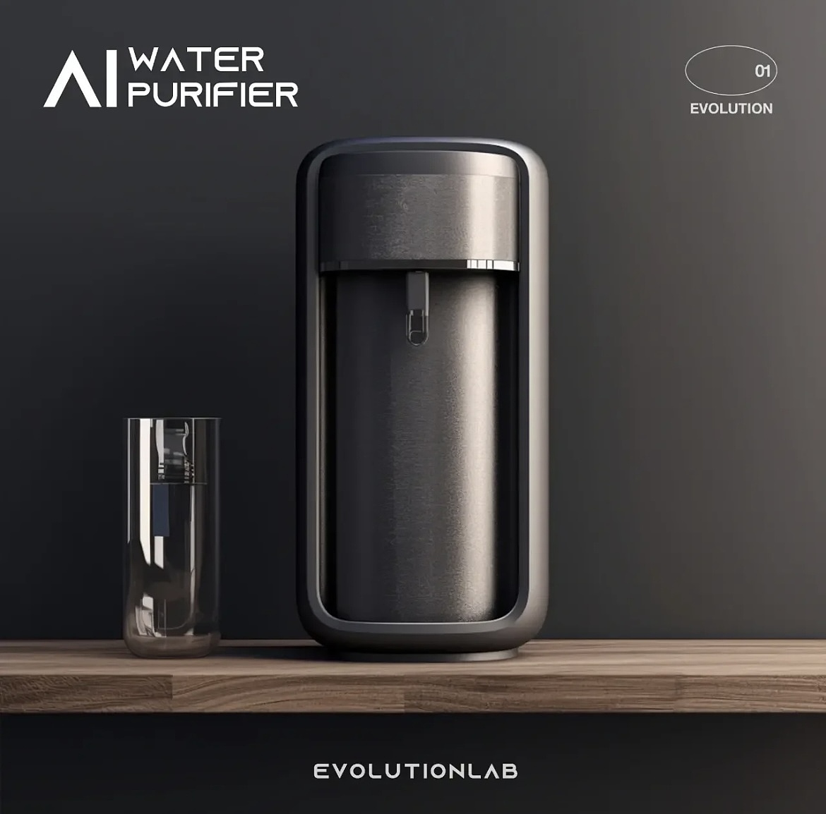 Al赋能工业设计 | 净水器（图ZMzM2NjczNzgw） - 生活用品 - 站酷设计师EvolutionLab原创素材 - 站酷ZCOOL