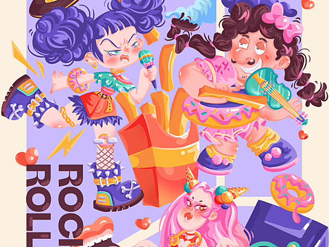 2023插画小结（个人主页-ZMzg3MzE3NzI=） - 商业插画 - 站酷设计师饼干面包原创素材 - 站酷ZCOOL