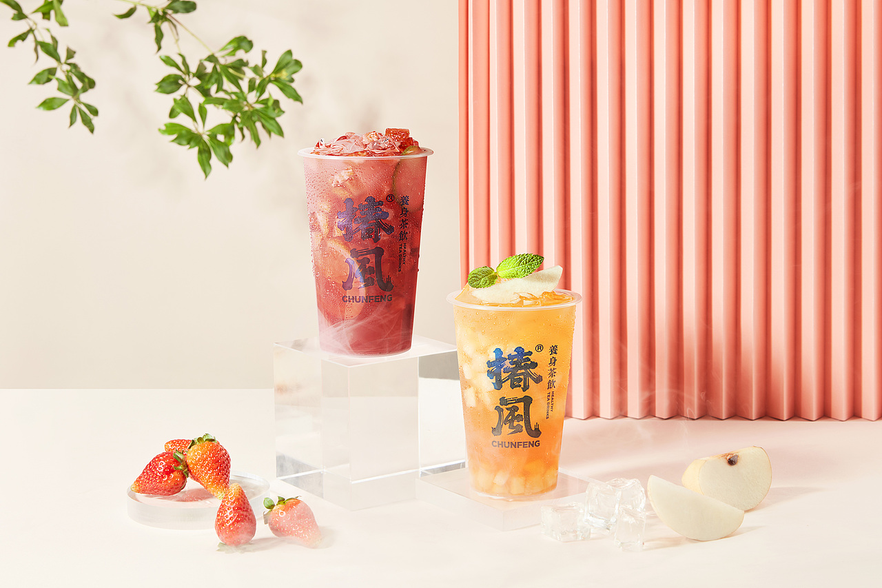 饮品摄影｜椿风茶饮 夏日清凉饮品（图ZMjU3NzkyODY4） - 产品摄影 - 站酷设计师卤咸RUN原创素材 - 站酷ZCOOL