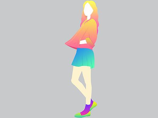 渐变人物