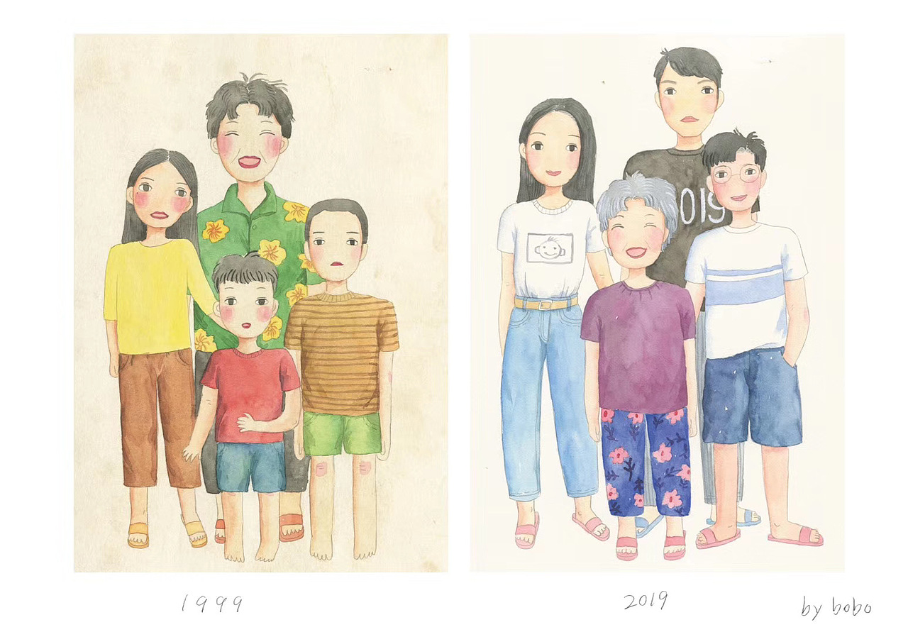 光阴的故事（图ZMjA2OTYxNDYw） - 创作习作 - 站酷设计师bobo插画原创素材 - 站酷ZCOOL