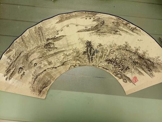 山水扇面