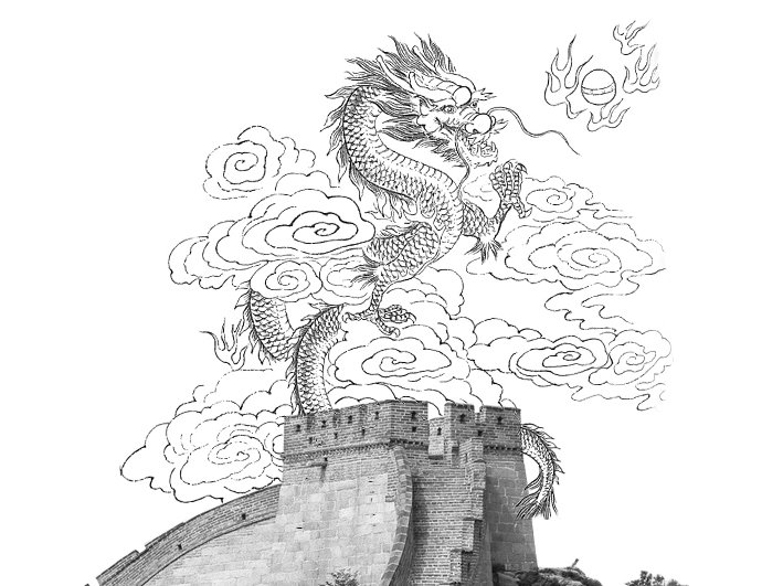 图形创意城市符号创意法长城创意设计