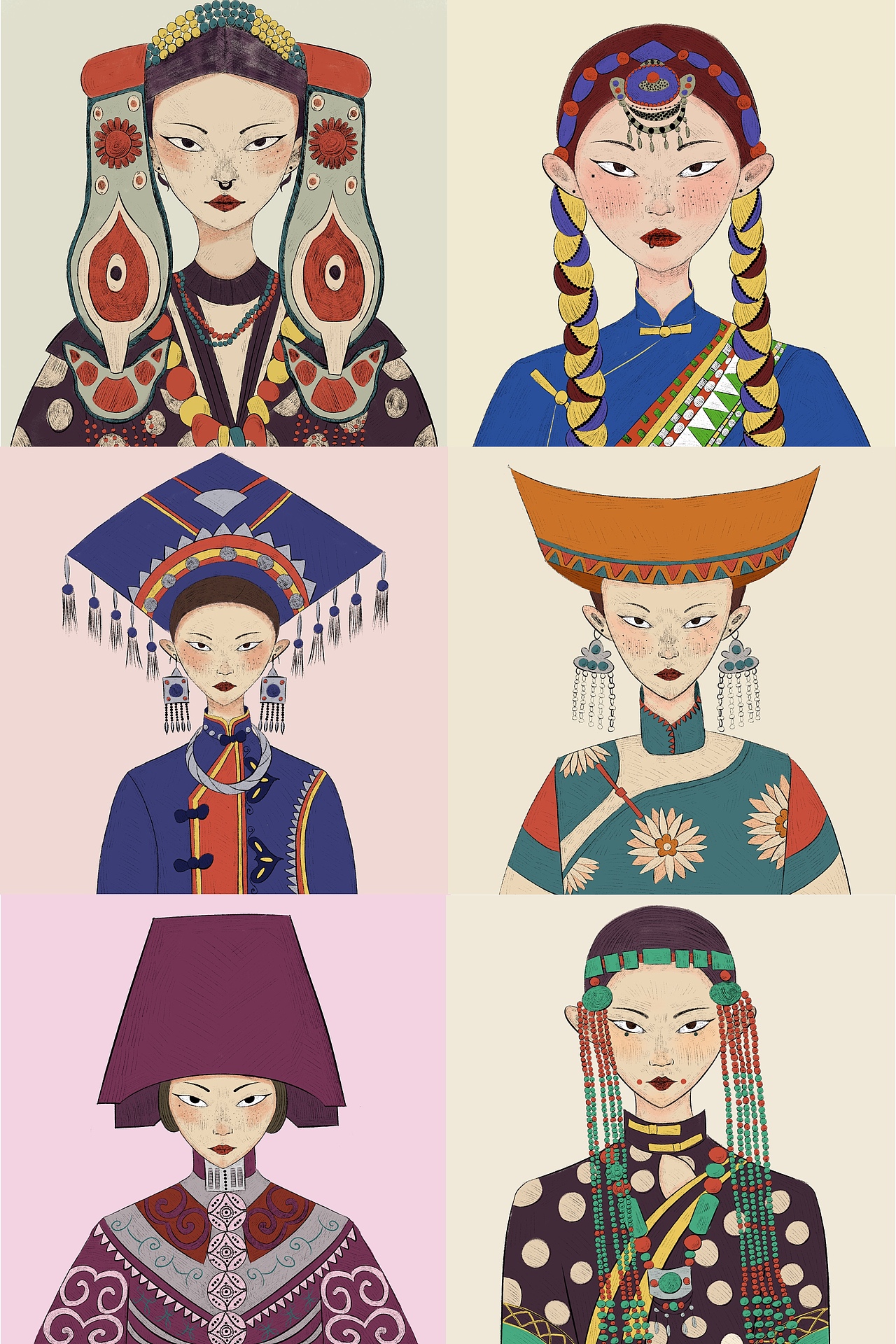 少数民族头像系列