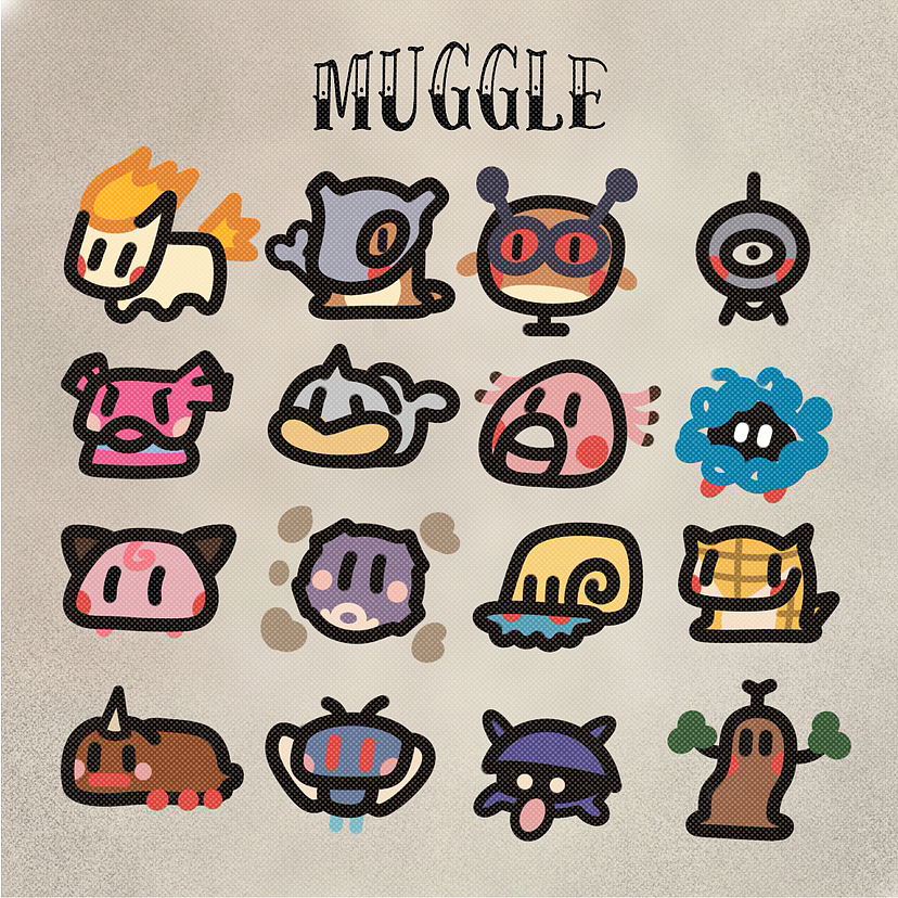 mini宝可梦（图ZMzQzNjcxNTQw） - 商业插画 - 站酷设计师纹身老爹原创素材 - 站酷ZCOOL