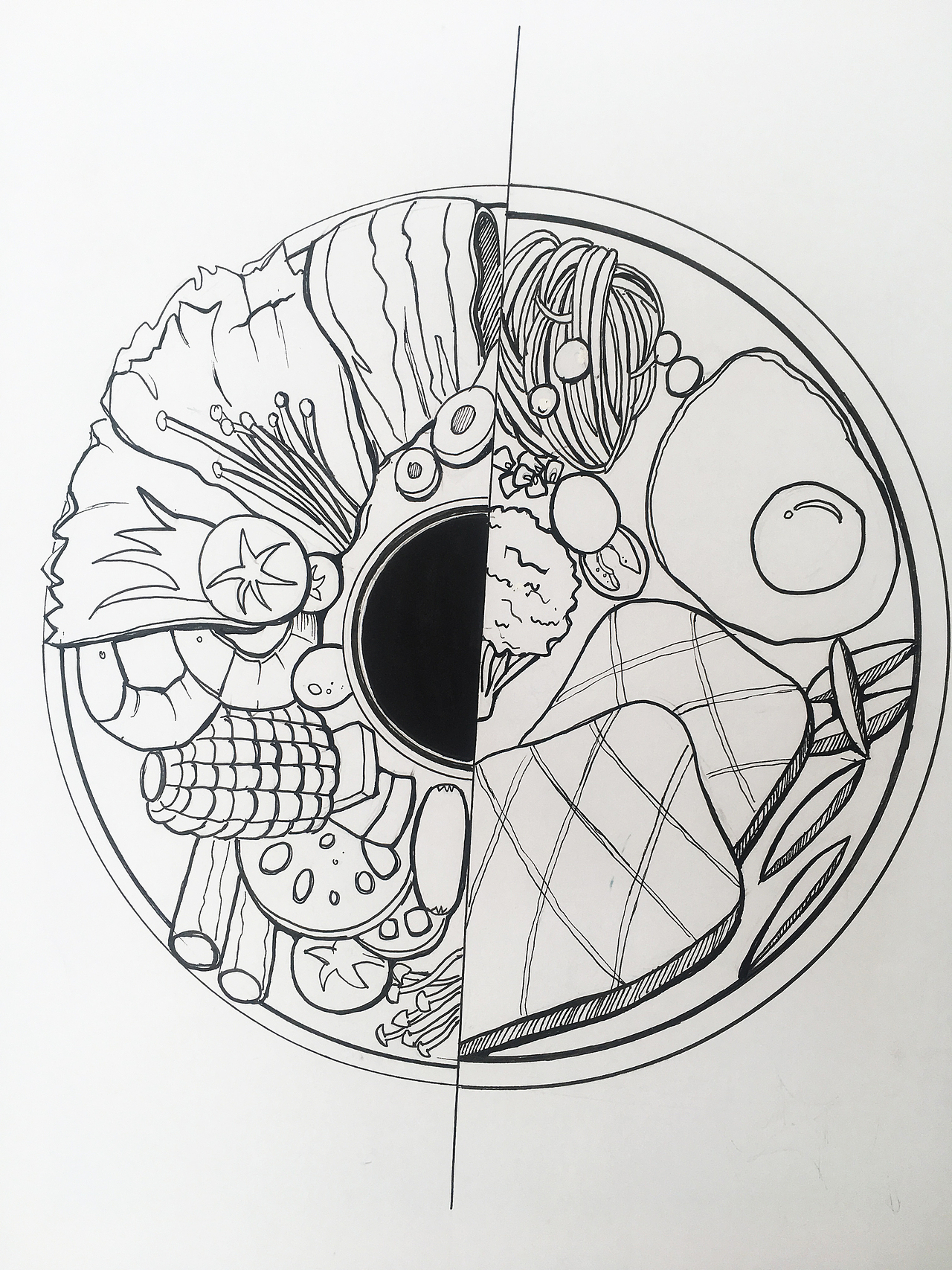 16年—17年视觉传达考研手绘（图ZMTE4OTUyMzU2） - 绘画 - 站酷设计师咖喱鱼丸Polly原创素材 - 站酷ZCOOL