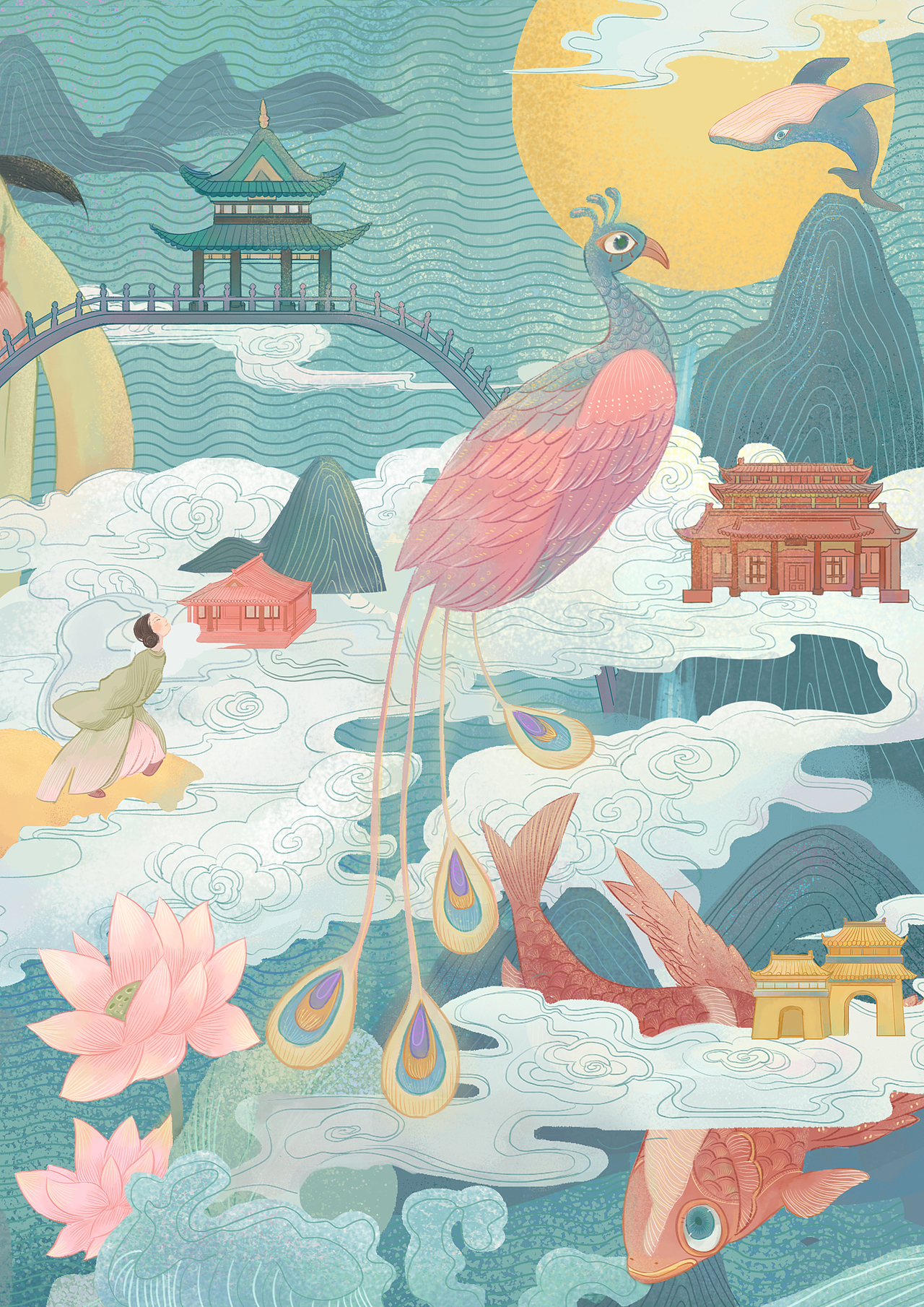 2020北海公园三仙岛北京国际设计周手绘插画