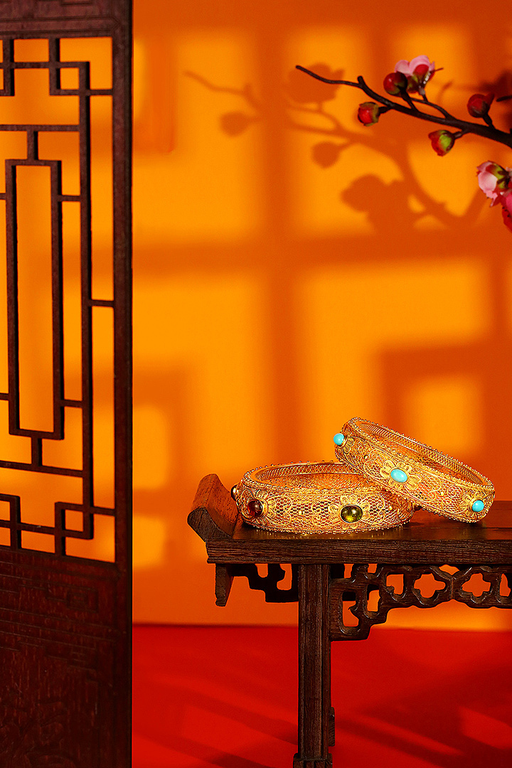 中国风珠宝产品创意拍摄