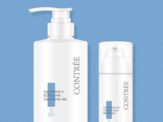 CONTREE - 护肤品包装平面效果图