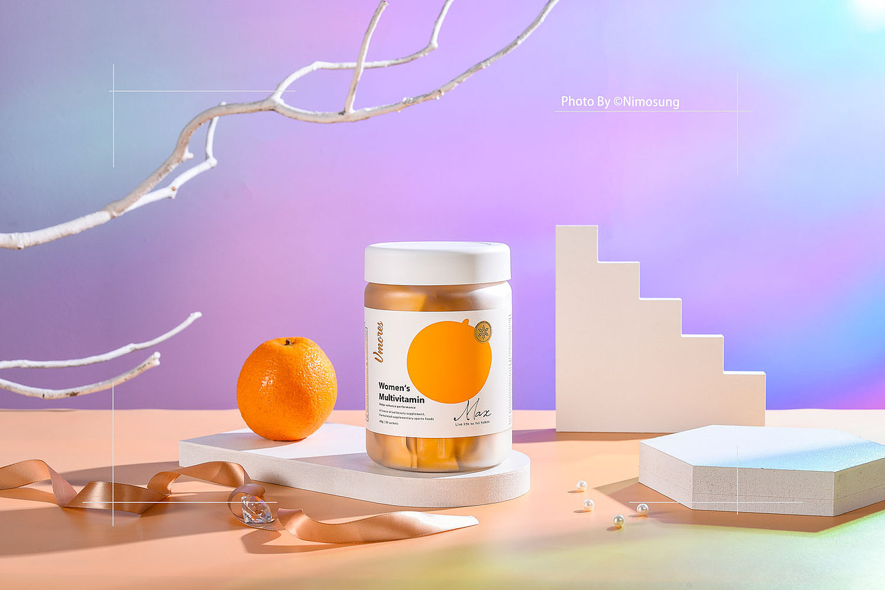 健康饮食维生素片创意拍摄