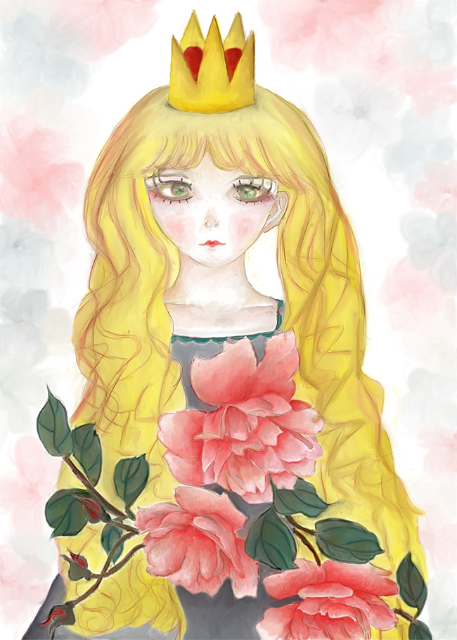 戴着皇冠的公主