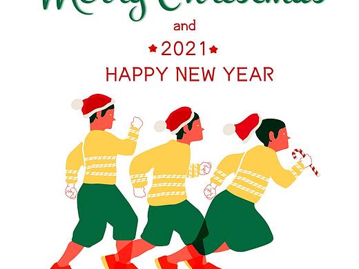 原創(chuàng)圣誕賀卡新年賀卡（個人主頁-ZNDkzNjI2NTI=） - 海報 - 站酷設(shè)計師魚若藍(lán)原創(chuàng)素材 - 站酷ZCOOL