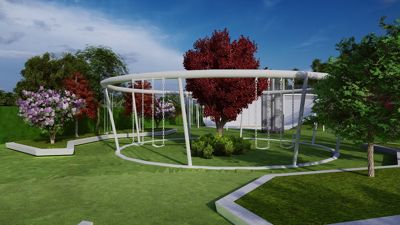 社交类型屋顶花园设计 空中花园