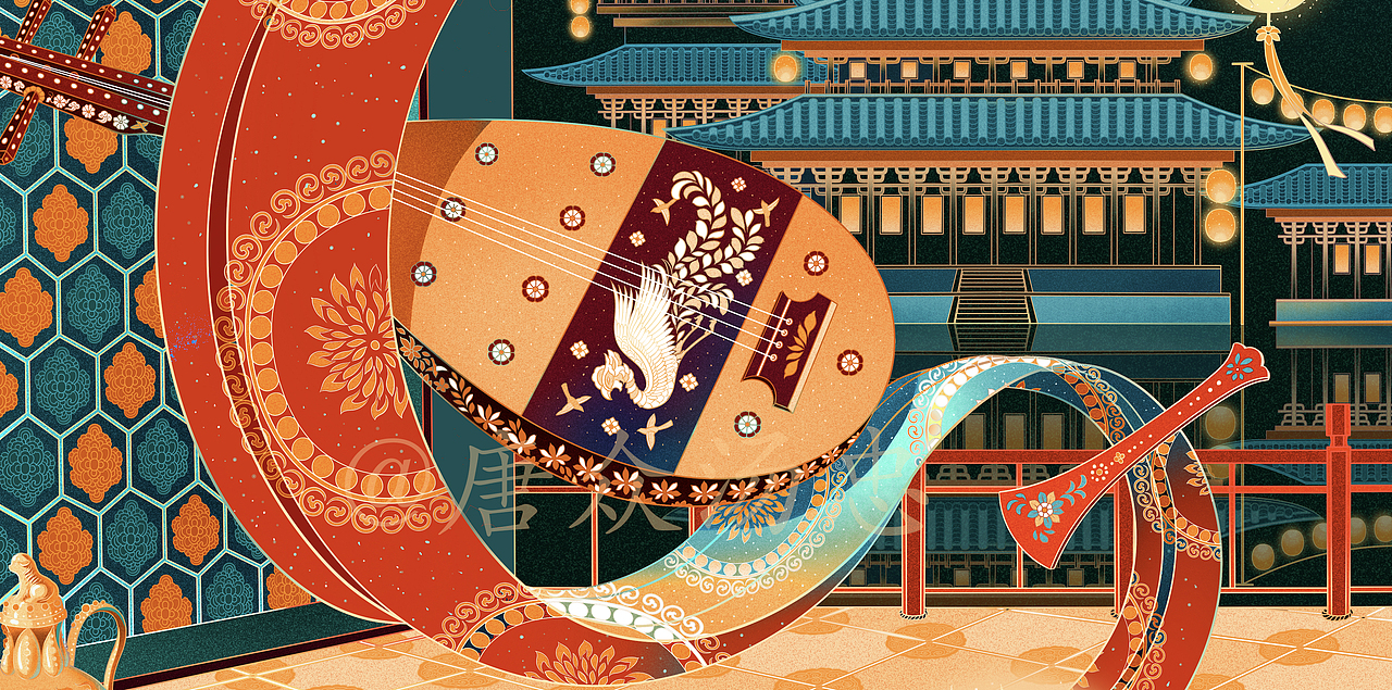 《琵琶行》插画(图ZMjc0MjQwNDQw) - 商业插画 - 站酷设计师唐众汤忠原创素材 - 站酷ZCOOL