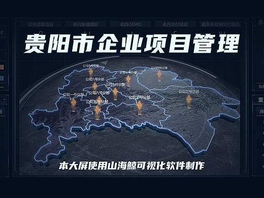贵阳市企业项目管理~数据可视化大屏