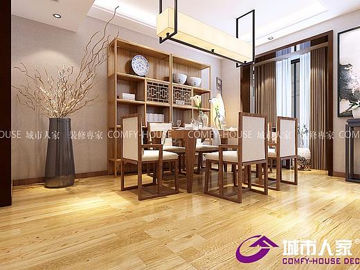 翡翠清河三室两厅145平现代中式装修效果图（个人主页-ZMzQzMTcyNjA=） - 家装设计 - 站酷设计师A济南城市人家原创素材 - 站酷ZCOOL